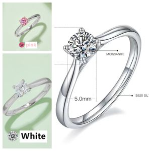 Desiner ring liefdesringen voor vrouwen designer ringen gouden ring roze moissanite ring diamanten bule ring designer sieraden bague verlovingsringen groothandel M02C