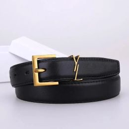 Desinger Belt Cinturones Cinturón de mujer Cinturón con hebilla dorada/plateada Cinturón de cuero negro Pantalones de vestir de moda Cinturones vaqueros para mujeres y hombres 3,0 cm de ancho