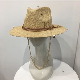 Desinger Berets Damesketen Straw Hat Franse hoed Letter Accessoires Lafiet gras Zomerstrip Zon Hoed Punk Style Straw Hat