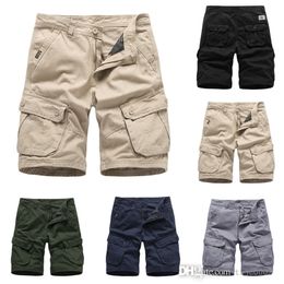DESINGER Coton Shorts pour hommes Summer Capris Loose Sauthoue pour hommes Pantalons courts de mode avec des poches