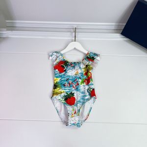 Desinger Girls Star Strawberry estampado de un traje de baño de un baño de verano