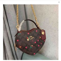 Desinger-Bolso con forma de corazón para mujer, Mini bolso de hombro bonito, coabag, bolso Vintage nublado, bolso cruzado de cuero rosa a la moda, 14 colores