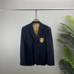 Desinger masculina blazers de algodón lino de la algodón chaquetas de diseñador clásico de letra completa