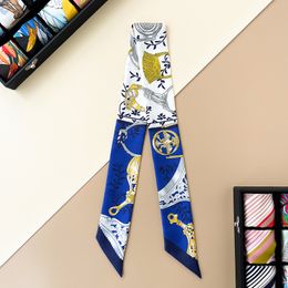 Écharpe de soie de la soie de dessinger Bandelle florale en tissu doux pour les femmes Gift Sac à manche longue foulard