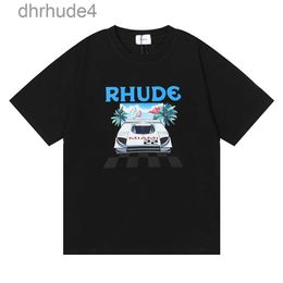 Desinger Rhude t-shirt marque hommes chemises hommes femmes haute qualité 100% coton vêtements Hip Hop top t-shirts taille américaine s-xxl YSJR