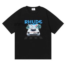 Desinger Rhude t-shirt marque hommes chemises hommes femmes haute qualité 100% coton vêtements Hip Hop t-shirts taille américaine S-xxl SU7D