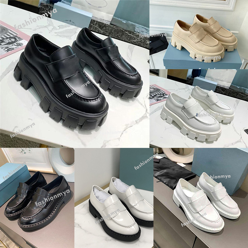 Designer Shoe Men Women Casual Monolith Logo Zwarte leerschoenen Verhoog platform Sneakers Cloudbust Classic Patent Mat Loafers Trainers