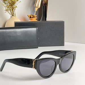 Desinger zonnebril voor dames en heren Y Slm6090 dezelfde stijl klassieke Cat Eye smal frame vlinderbril met doos