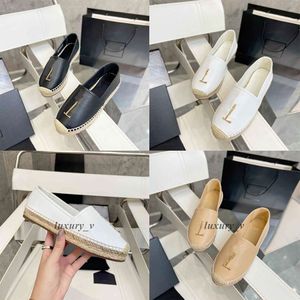 Desinger Vrouwen Casual Schoenen Hennep Bodem Jurk Schoenen Mode Visser Schoen Espadrilles Loafers Ademend Comfortabele Muilezels met doos