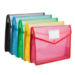 Accessoires de bureau Transparent léger fichier sac Portable étanche dossier porte-documents grande capacité bouton stockage école Test papier