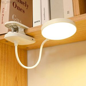 Lampe de bureau Lampe de table rechargeable USB avec clip lit livre de lecture veilleuse LED lampes de bureau 3 modes gradation protection des yeux DC5V HKD230824