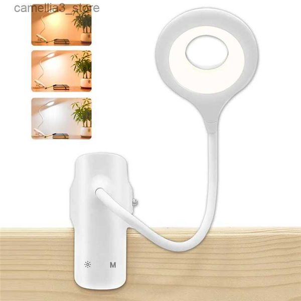 Lámparas de escritorio 28 LED Luz de libro de alta calidad USB Recargable Protección para los ojos Lámpara de lectura Lámpara de escritorio portátil Luz de lectura Clip Mesa Lámpara de escritorio Q231104