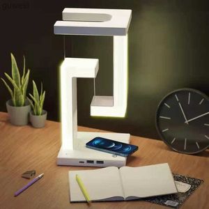 Bureaulampen Creatieve Smartphone Draadloos Opladen Schorsing Tafellamp Balanslamp Drijvend Voor Thuis Slaapkamer YQ240124