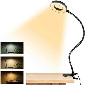 Bureaulampen vouwen slaapzaal bedlampen oogbescherming clip-on boek licht flexibel home decor tafellamp eenvoudige clip lamp led bureaulamp p230412