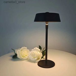 Lámparas de escritorio Estilo moderno interior Lámpara de mesa de trabajo única Lámparas de mesa Lámparas de mesa Lámpara de escritorio LED recargable decorativa moderna de lujo Luz nocturna inalámbrica Q231104