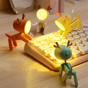 Bureaublampen kawaii mini led bureaulamp schattig boek nachtlicht voor slaapkamerstudie kantoor leesoogbescherming kleine tafellamp met batterij p230412