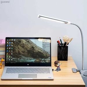 Lámparas de escritorio KEXIN LED Lámpara de escritorio Luz de abrazadera regulable 3 modos 14 niveles de brillo 5W LED Luz de clip de metal USB Astilla Negro YQ240123