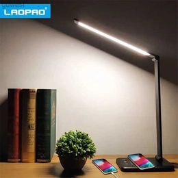 Lampes de bureau LAOPAO 52 pièces LED lampe de bureau 5 couleurs réglable en continu tactile USB rechargeable lecture protection des yeux avec minuterie lampe de Table veilleuse YQ240123