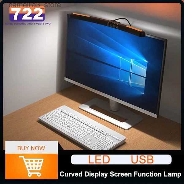 Lampes de bureau LED Computador lampe moniteur barres lumineuses Interface USB écran d'affichage incurvé fonction lampe nouvelle couleur réglable ordinateur lumière Q231104