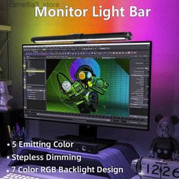 Lámparas de escritorio LED Luz de computadora Luz de pantalla Atenuación continua Luz de lectura Lámpara de escritorio Lámpara USB RGB Retroiluminación Monitor Barra de luz Luz de oficina Q231104