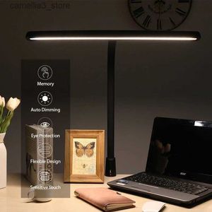 Lámparas de escritorio Lámpara de escritorio LED Arquitecto Abrazadera Lámpara de mesa 24W Banco de trabajo más brillante Iluminación de oficina Luz de pantalla de atenuación para monitor Estudio Lectura Q231104