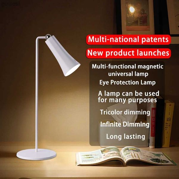 Lampes de bureau Lampe de bureau LED réglable Protection des yeux lampes de lecture tactile USB lampe de Table sans fil Rechargeable pour Camping en plein air veilleuse YQ240123