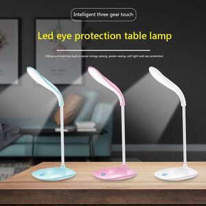 Lampes de bureau LED lampe de bureau USB protection des yeux lampes de table tactile réglable enfants chambre chevet pliable dortoir lecture veilleuses P230412
