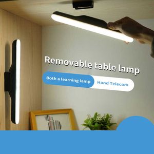 Bureaulampen LED Student Dormitory Lamp Oogbescherming Tafellamp Cool Lamp Creative USB Laad Slaapkamer Bureau Lees- en leertafel Lam P230412