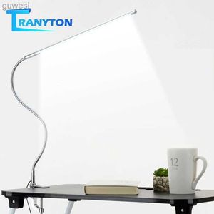 Lampes de bureau Lampe de Table à bras Long 48 LED lampe de bureau LED à clipser lampe de bureau USB col de cygne Flexible protection des yeux lampes de lecture pour étude de travail YQ240123