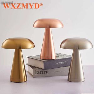 Lampes de bureau Champignon lampe à LED lampes de Table tactile gradation USB Rechargeable Restaurant barre chevet décor Dimmable chambre bureau veilleuses YQ240123