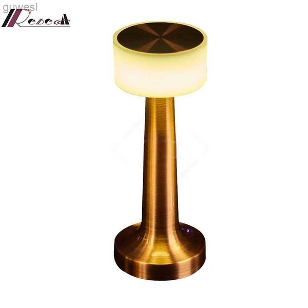 Lámparas de escritorio Lámpara de mesa de bar retro Batería portátil Luces de noche LED Lámparas de escritorio recargables Lámpara de noche para dormitorio Decoración de restaurante YQ240123