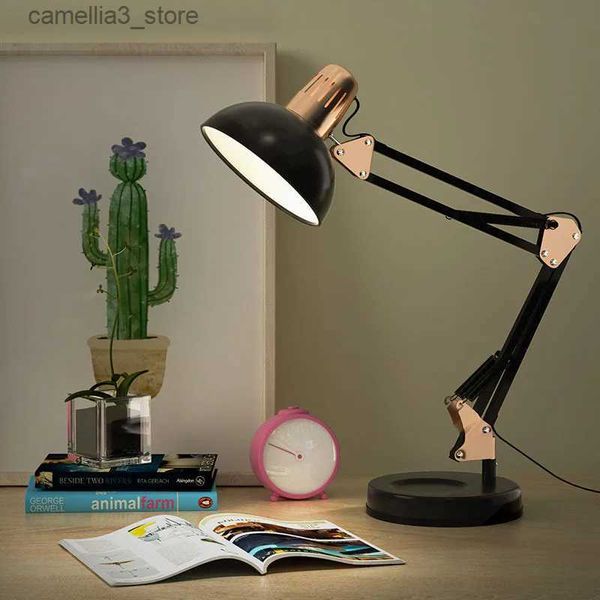 Lampes de bureau Vintage Flex lampe de table lit lampe de lecture bureaux d'ordinateur décoration équipement de bureau pli travail LED Studio avec livre de base pour lire Q231104