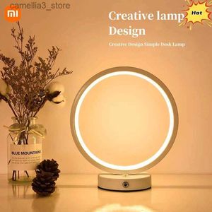 Lâmpadas de mesa Xiaomi Modern Creative LED USB Bedside Night Light 18cm 20cm 25cm 30cm Candeeiro de mesa Sala de estar Quarto Decoração de casa DeskLamps Q231104