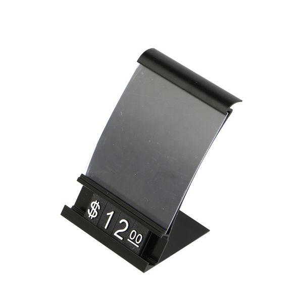 Support de cadre de signe en métal de bureau avec US Euros RMB Dollars numéros numériques support d'affichage de prix réglable étagère porte-étiquette supérieure