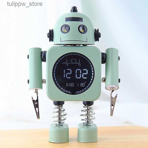 Desk Table Clocks 2023 moderne décor à la maison Robot Table horloges veilleuse 3D lumineux grand réveil lumière dans l'obscurité horloges de bureau Reloj Pared Horloge L240323