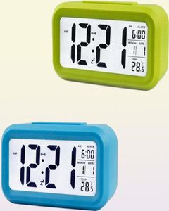 Relojes de mesa de escritorio despertador de alarma gran pantalla con calendario para la oficina en casa Snooze Electronic Kids Desktop Digital Clocksdesk 6916936