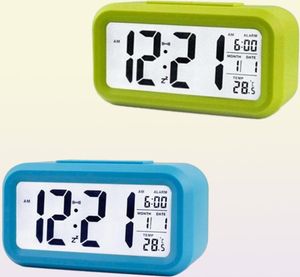 Table de bureau horloges ALARME ALARME Large Affichage avec calendrier pour le bureau à domicile Snooze Kids LED LED Desktop Digital Clocksdesk 9523388