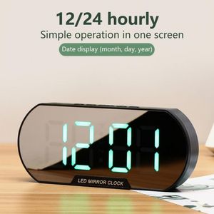 Horloges de table de bureau Réveil Veilleuse Fournitures pour la maison Grand écran Fonction Snooze Bureau en plastique LED Réveil numérique avec Smart 230625