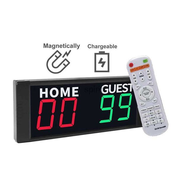 Horloges de table de bureau Tableau de bord électronique alimenté par batterie avec mini portable à distance numérique LED Table Score Keeper 1.5 YQ240118