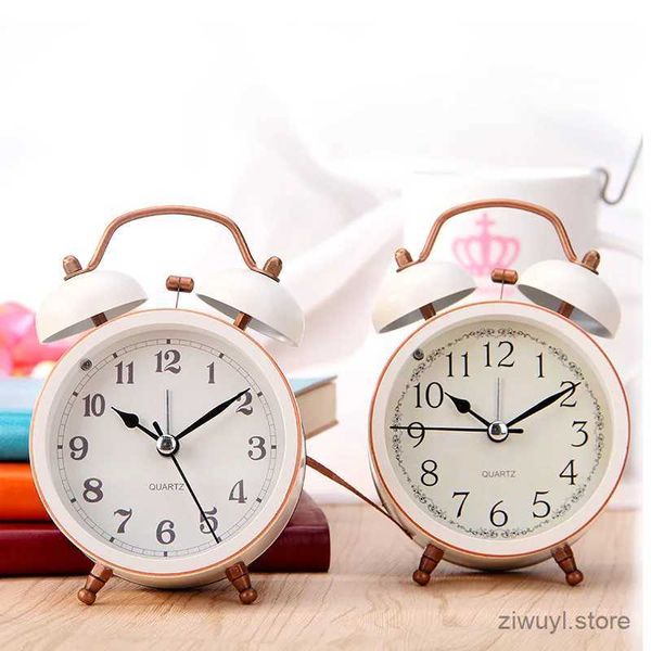 Horloges de table de bureau lit d'enfant grand cloche métallique petit réveil ceinture de courroie oculaire