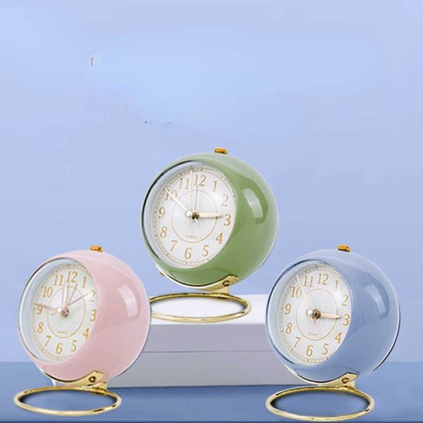 Escritorio Relojes de mesa Reloj despertador para niños Reloj de pared de diseño Diseño moderno Lujo Estilo europeo Estudiante Luminoso Pegatinas de pared Decoración Hogar AA230515