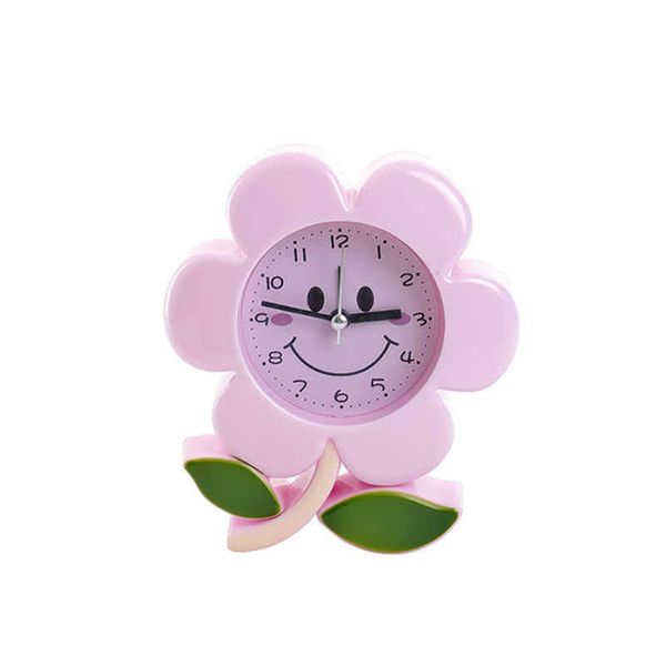 Escritorio Relojes de mesa Flores creativas Niños Reloj despertador Decoración Lindo Reloj de escritorio Reloj despertador Reloj de cabecera Adornos de personalidad AA230522