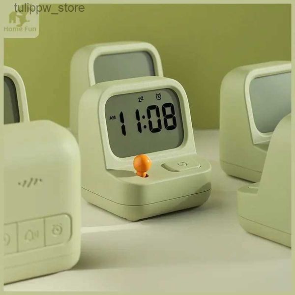 Relojes de Mesa de Escritorio Reloj de Mesa Retro Creativo Mini máquina de Juegos portátil Reloj Despertador Reloj Digital Lindo para niños Cuenta regresiva multifunción Escritorio de repetición L240323