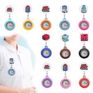 Horloges de table de bureau nécessités quotidiennes clip de poche montres de poche Modèle de conception de conception Watch avec une seconde main rétractable pour les cadeaux des élèves clip otzbi