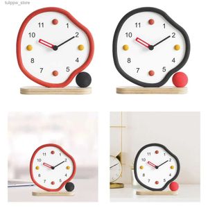 Relojes de mesa de escritorio Reloj de escritorio Decoración Reloj de mesa silencioso moderno Decoración de escritorio elegante para estudio Dormitorio Gabinetes de TV Decoración del vestíbulo L240323