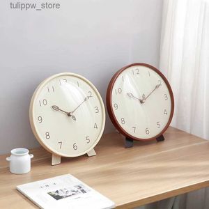 Bureau Tafelklokken Bureauklok Tafel Horloge Hanger Tafelklok Slingeruurwerk Mute Massief Houten Klok Tafel L240323