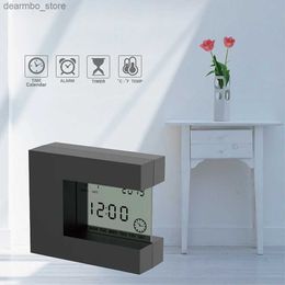 Horloges de table de bureau Calendrier électronique LCD Réveil avec thermomètre intérieur Compte à rebours Minuterie de cuisine pour table de bureau à domicile watch24327