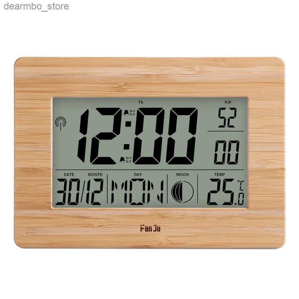 Horloges de Table de bureau FanJu FJ3530 LCD horloge murale numérique alarme grande taille numérique multifonctionnel bureau thermomètre 24327