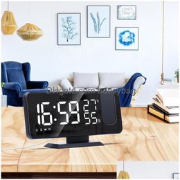 Desktafel klokken FM Radio LED Digital Smart Alarm Clock Watch Elektronische desktop USB Wake Up met projectietijd Drop Delivery H DHDQN