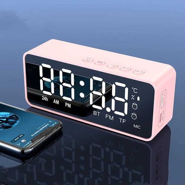 Horloges de table de bureau G50 haut-parleur Bluetooth sans fil avec MINI MINI MIROIR MINOIR ALOCK ALARME AUDIO PROPIÈRE AUTOR